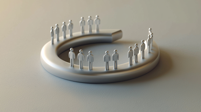 Люди стоят в кругу