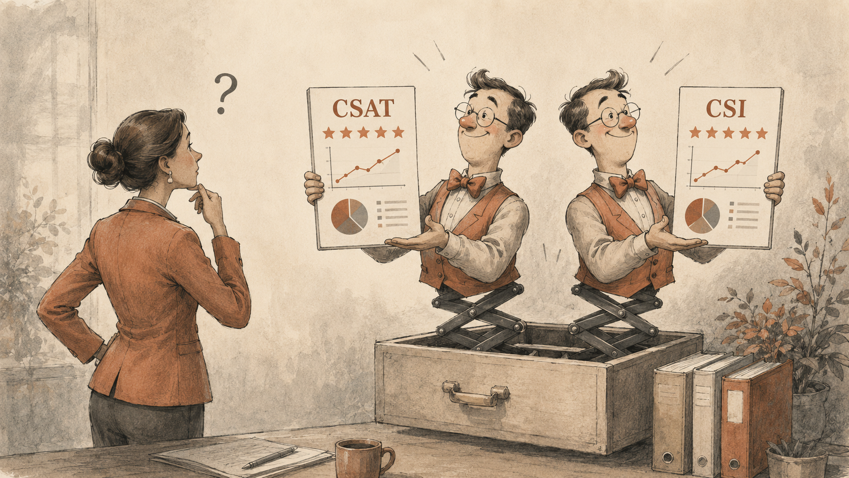 CSAT и CSI как двое из ларца, одинаковых с лица: внешне похожие метрики клиентской удовлетворенности, но которые рассчитывают и используют по-разному
